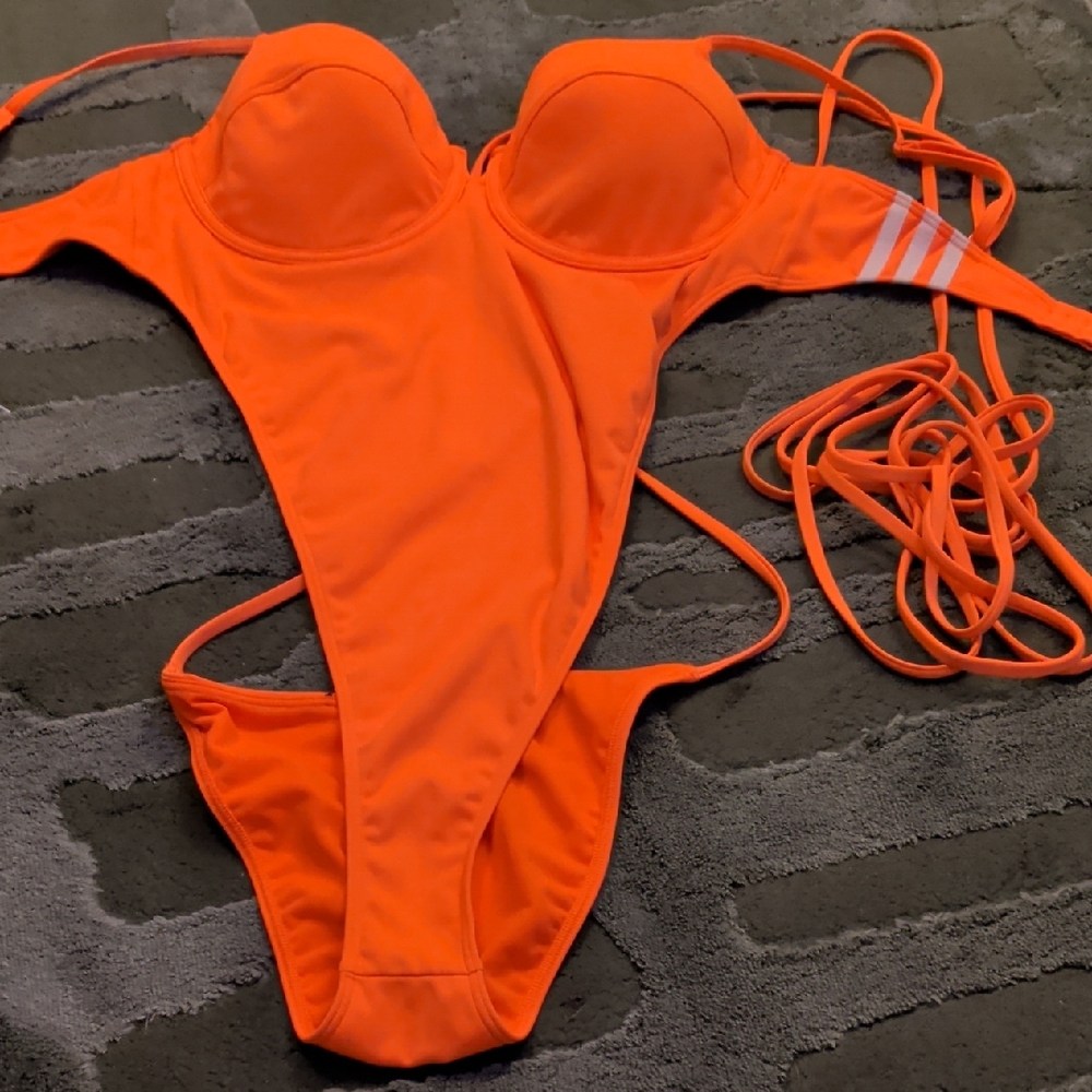 IVY PARK Bright Orange One-Piece Swimsuit